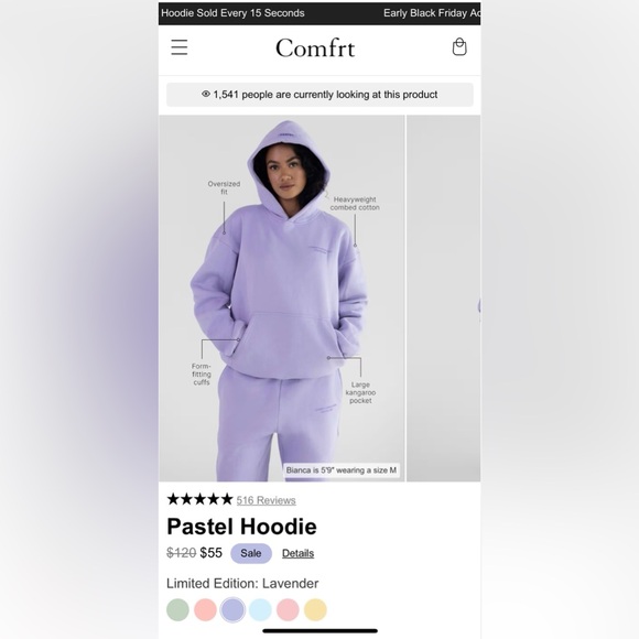 BRAND NEW Comfrt Clothing pastel lavender set - Picture 4 of 5